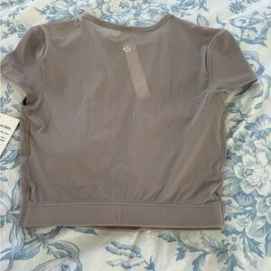 lululemon athletica Taupe Gray Crop Top